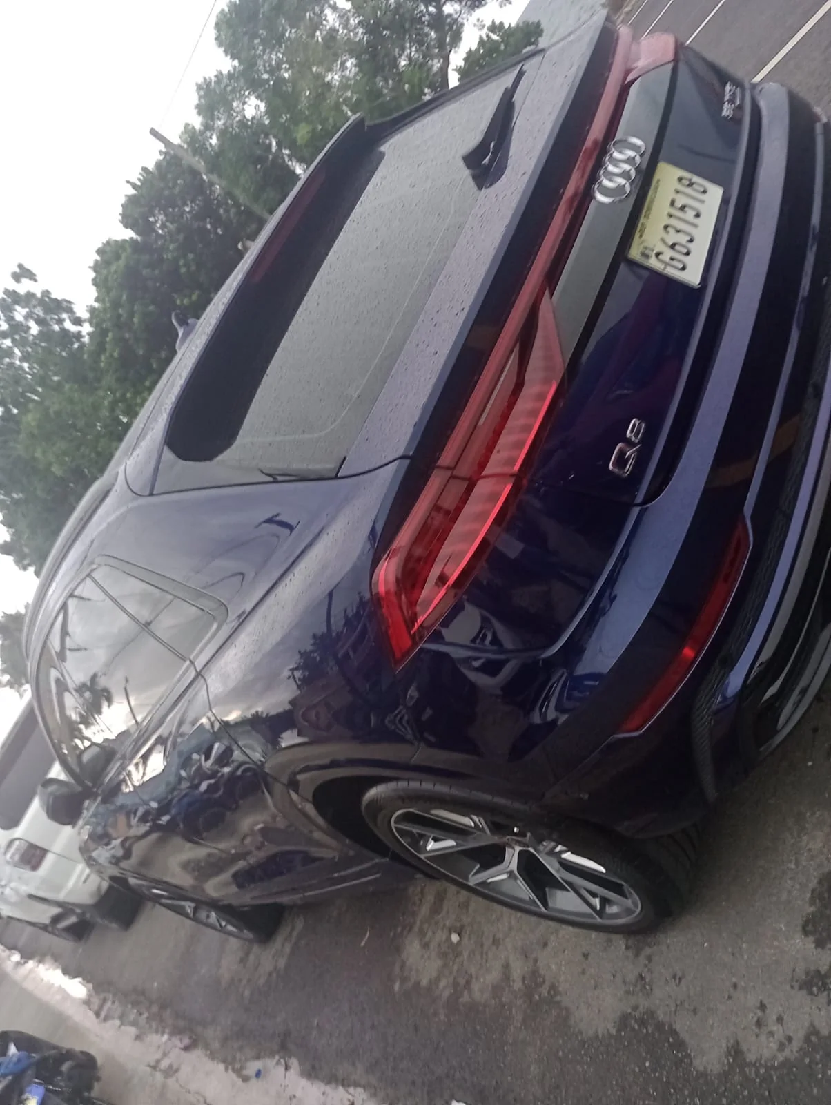 Exterior, lateral trasero, toma inclinada — Audi Q8